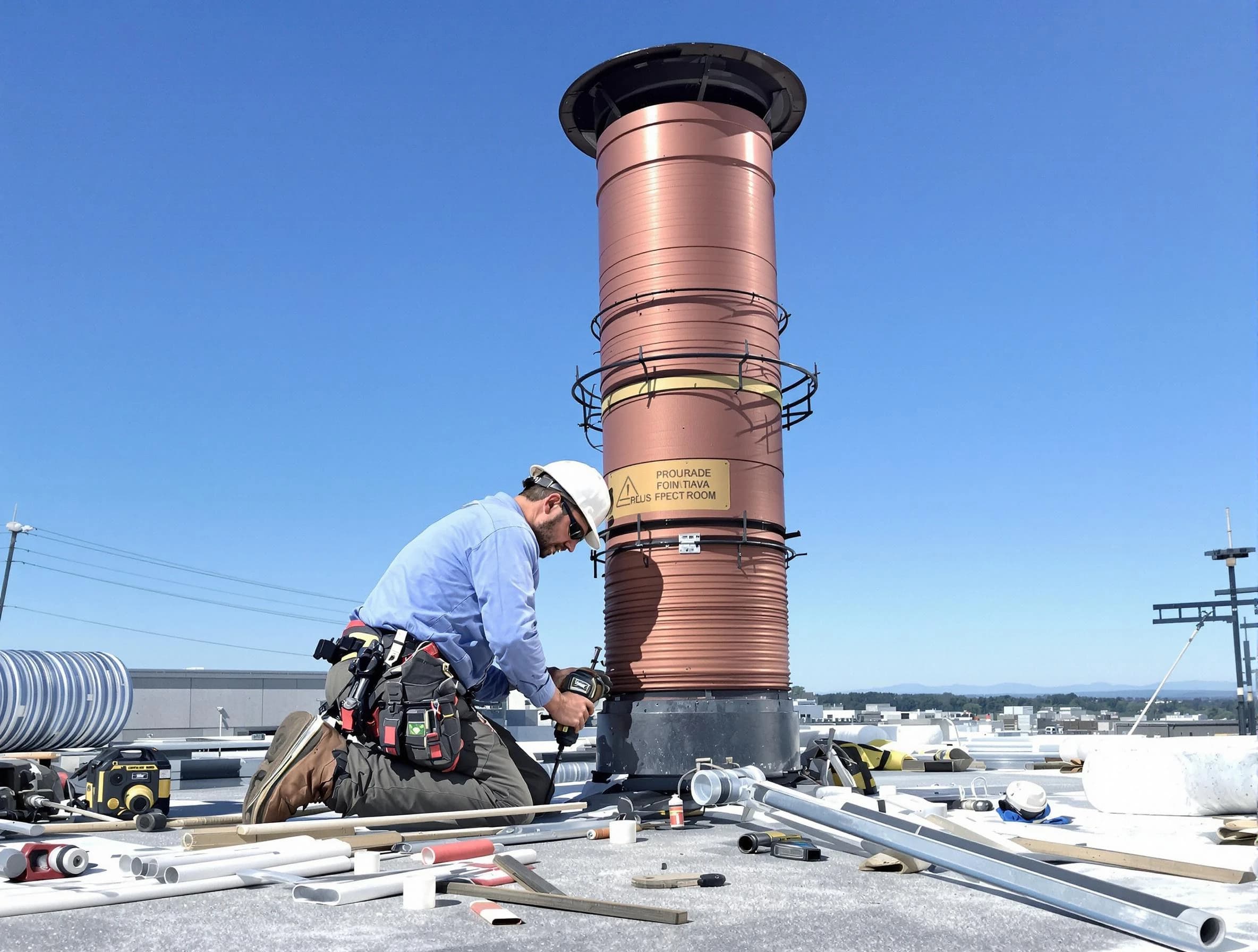Installed chimney liner by Colonial Beach Chimney Sweep in Colonial Beach, VA