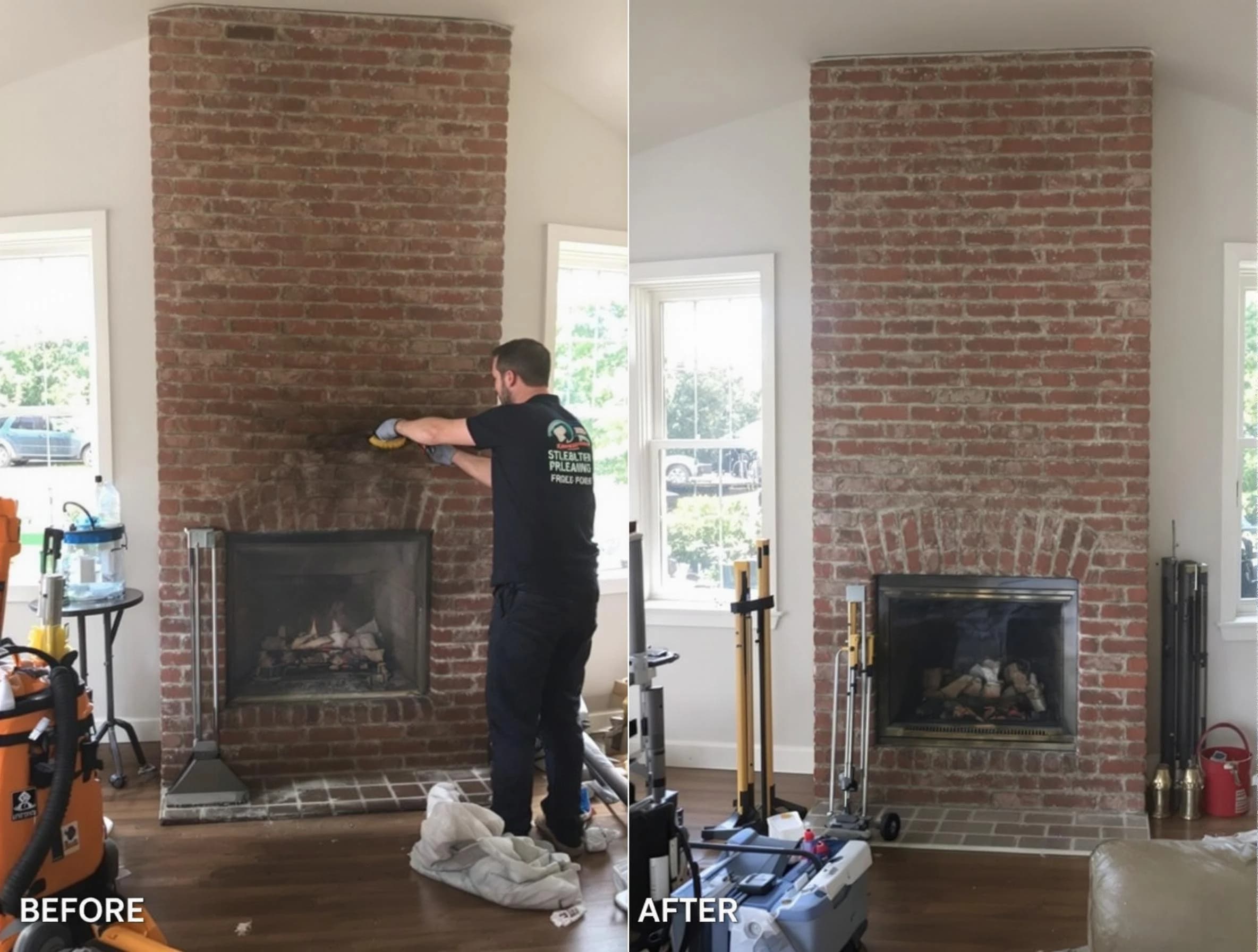 Finished chimney sweeping service by Colonial Beach Chimney Sweep in Colonial Beach, VA