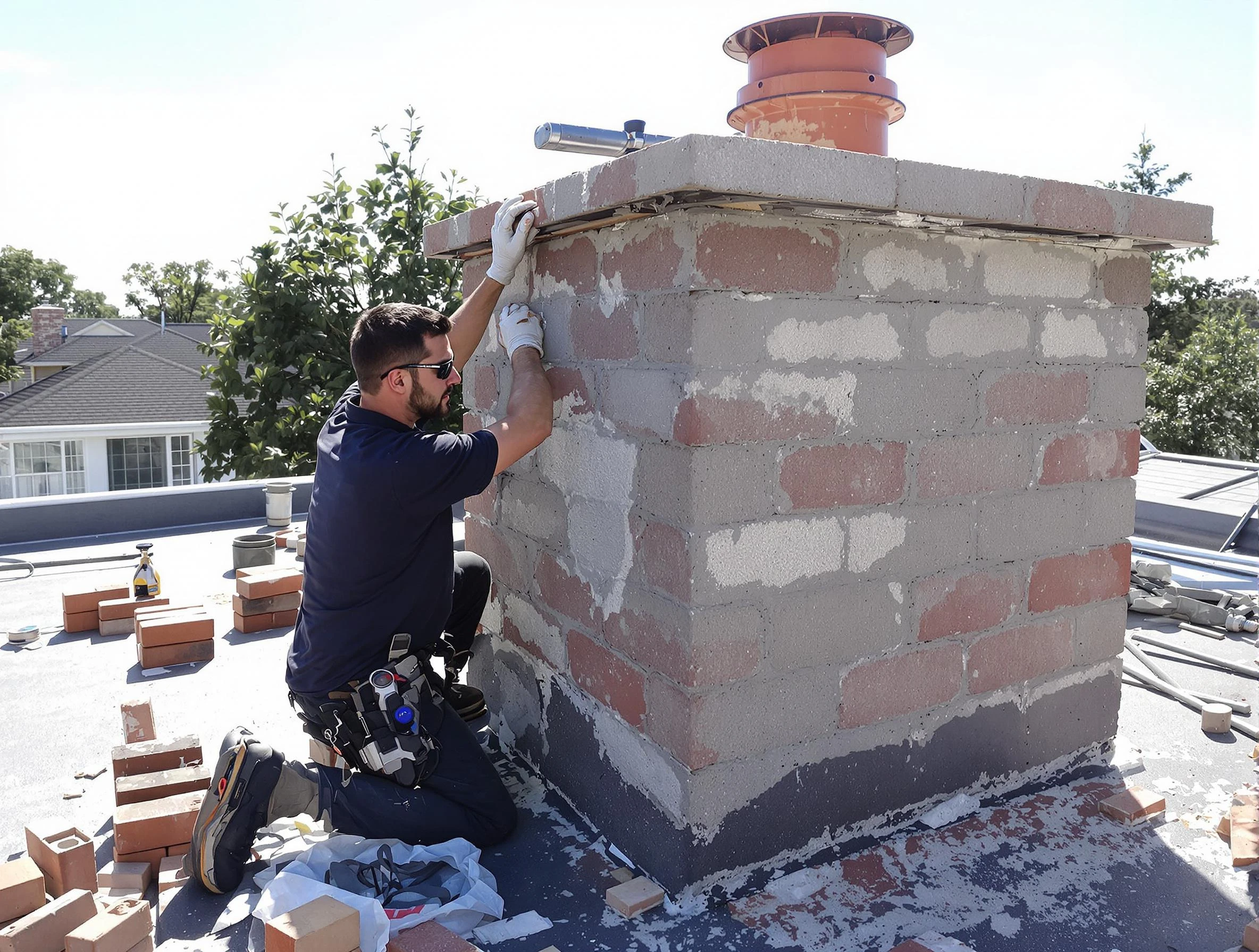 Advanced chimney repair process by Colonial Beach Chimney Sweep in Colonial Beach, VA